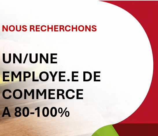 Offre d'emploi - employé.e de commerce SAV