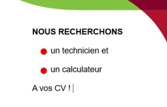 Un calculateur et un technicien
